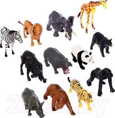 Набор фигурок игровых Sima-Land Дикие звери MB43536 / 5275713 (12шт)