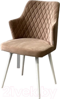 Стул M-City Herman / 461MC05477 (бежевый велюр/белый)