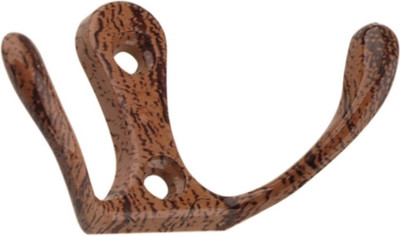Крючок для одежды Trodos ZY-110М 2-рожковый сплав ЦАМ (дерево)