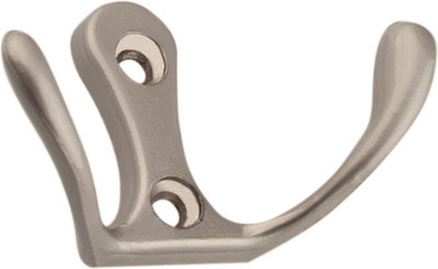 Крючок для одежды Trodos ZY-110М 2-рожковый сплав ЦАМ (никель)