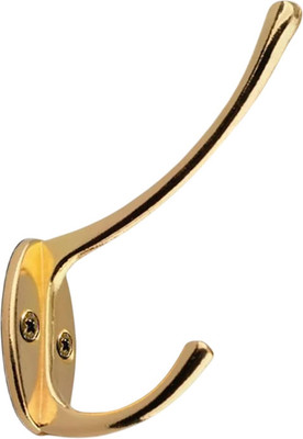 Крючок для одежды Trodos ZY-116 2-рожковый сплав ЦАМ (золото)