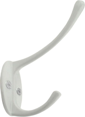 Крючок для одежды Trodos ZY-703В 2-рожковый сплав ЦАМ (белый)