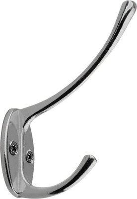 Крючок для одежды Trodos ZY-703В 2-рожковый сплав ЦАМ (хром)