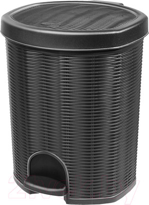 Мусорное ведро Эльфпласт Elegance с педалью / ЕР336 (11л, графитовый)