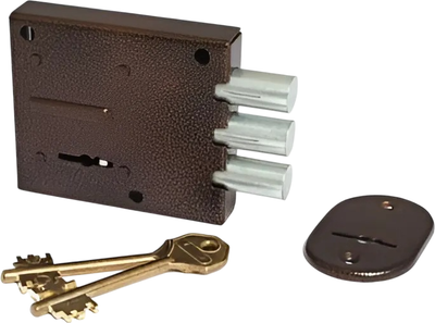 Замок накладной Симеко БИФ-0025-1x2-ЛК