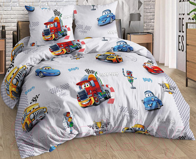 Комплект постельного белья Milanika Старт 1.5сп подростковый с наволочкой 70x70 (бязь)