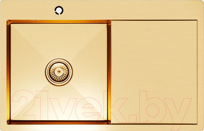 Мойка кухонная Mixline Pro 552918 (золото, с сифоном)