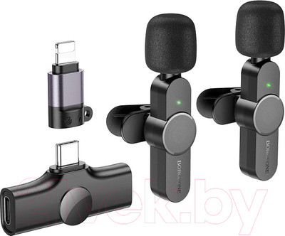 Микрофон Borofone BFK12 iPhone/Type-C (черный)