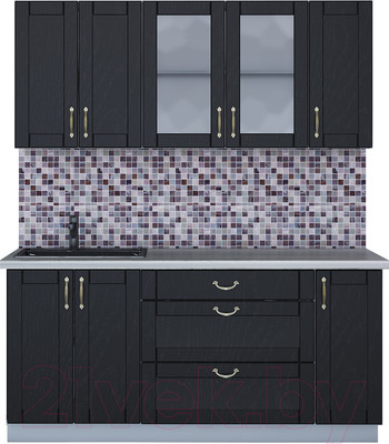 Кухонный гарнитур Интерлиния Мила Крафт 1.7Б (дуб английский)