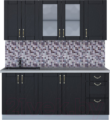 Кухонный гарнитур Интерлиния Мила Крафт 1.8А (дуб английский)