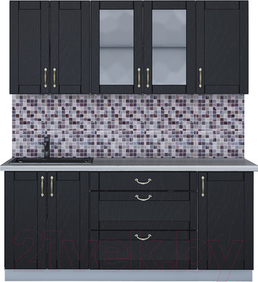 Кухонный гарнитур Интерлиния Мила Крафт 1.8Б (дуб английский)