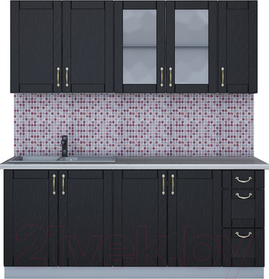 Кухонный гарнитур Интерлиния Мила Крафт 1.9А (дуб английский)