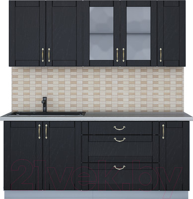 Кухонный гарнитур Интерлиния Мила Крафт 1.9Б (дуб английский)