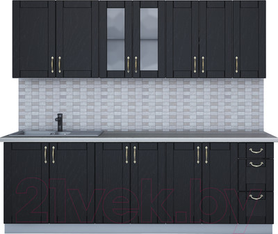 Кухонный гарнитур Interline Мила Крафт 2.3А (дуб английский)