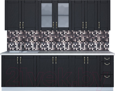 Кухонный гарнитур Interline Мила Крафт 2.5А (дуб английский)