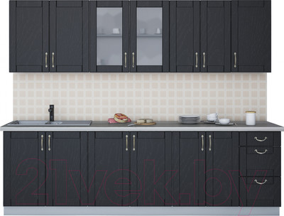 Кухонный гарнитур Interline Мила Крафт 2.6А (дуб английский)