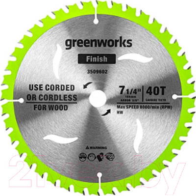 Пильный диск Greenworks 1500907 (2943307)
