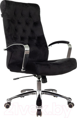 Кресло офисное Бюрократ T-9928SL Fabric (черный Italia Black/крестовина металл хром)