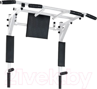 Турник-брусья Absolute Champion Центрл Спорт 3в1 / АЧ 9239 (белый, черные ручки)