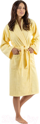 Халат Minteks Махровый ТВ04-7 (р.52, желтый)