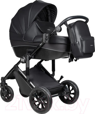 Детская универсальная коляска Farfello Molly Trio 3 в 1 (Total Black)