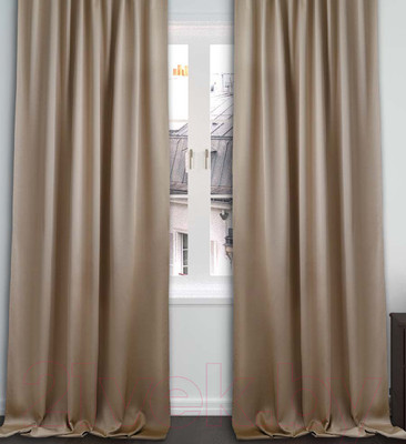 Комплект штор Моготекс 1807-0 270x150 / 19опс15-25 (2шт, 080402)