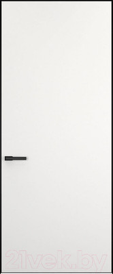 Дверь межкомнатная скрытая FiloMuro Elen Invisible 60x200 зпп Eclipse 2.0 зпз 196 (ALU черная)