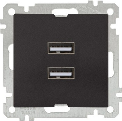 Розетка Mutlusan 2100-449-0184 (черный матовый)