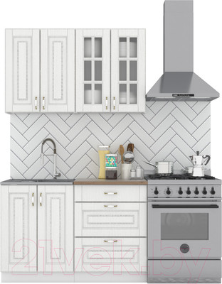 Кухонный гарнитур Интермебель Бостон-1 1.2 (акация белая/дуб вотан)