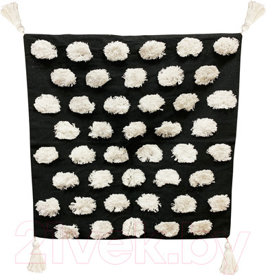 Чехол на подушку Swed house Hed 34.35.6944 (50x50, белый/черный)