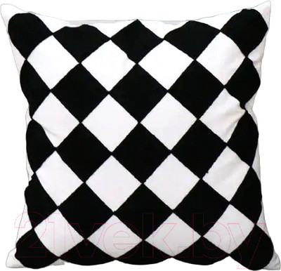 Чехол на подушку Swed house Fjallviol 34.35.2630 (50x50, белый/черный)