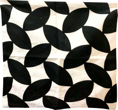 Чехол на подушку Swed house Lind 34.35.2183 (50x50, черный/белый)