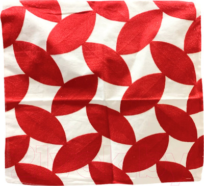 Чехол на подушку Swed house Lind 34.35.5981 (50x50, красный/белый)