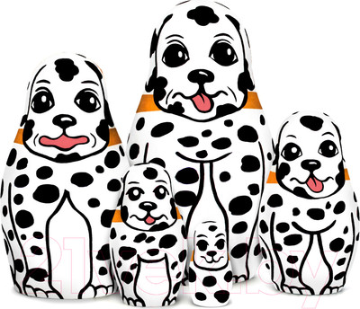 Матрешка сувенирная Брестская Фабрика Сувениров Собачки далматинцы / 5333