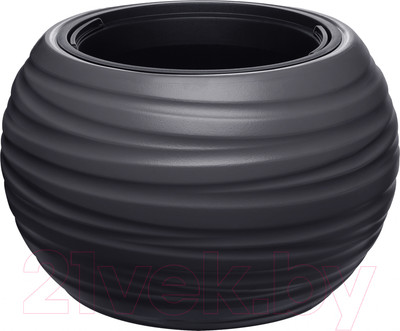 Кашпо Эльфпласт Luna D435 / ЕР633 (графитовый)