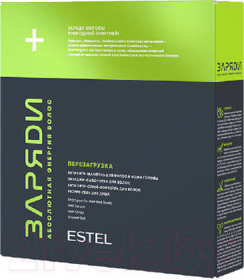 Набор косметики для тела и волос Estel Заряди Перезагрузка Шампунь+Сыворотка+Спрей+Гель для душа (250мл+200мл+100мл+200мл)
