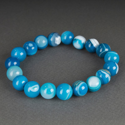 Браслет Wolves Агат 40347 (р.20, синий)