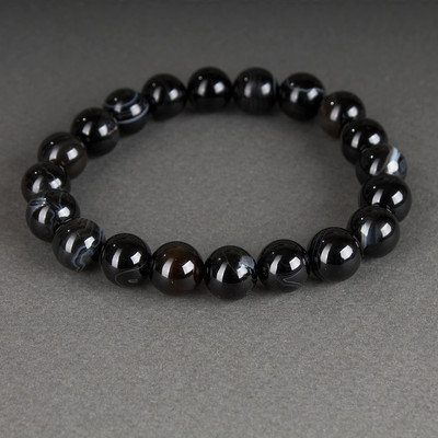 Браслет Wolves Агат 40359 (р.18, черный)