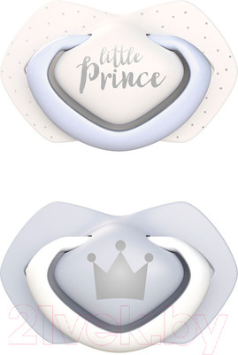 Набор пустышек Canpol Royal Baby силиконовая симметричная 0-6мес / 22/650 (голубой)