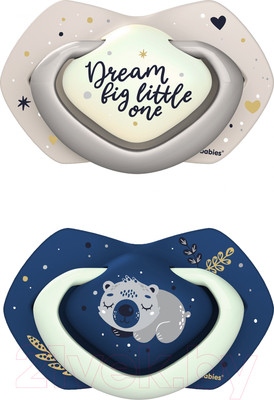 Набор пустышек Canpol Sleepy Koala силиконовая симметричная 0-6мес / 22/658 (голубой)