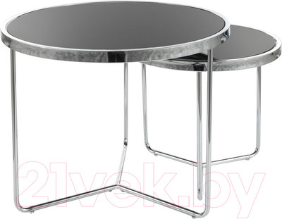 Комплект журнальных столиков Signal Salva (черный/хром)