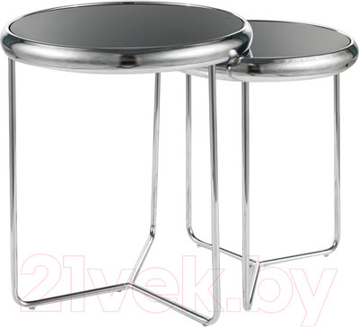 Комплект журнальных столиков Signal Scarlet II (черный/хром)