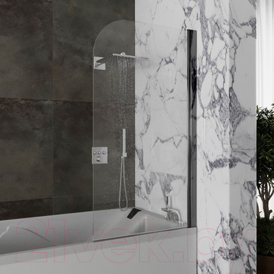 Стеклянная шторка для ванны Roxen Brimen 52010-80B