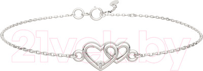 Браслет из серебра ZORKA 06D0009.ZZ (18см, с бриллиантом)