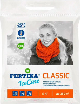 Противогололедный реагент Fertika Icecare Classic (5кг)