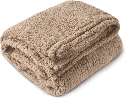 Плед TexRepublic Овчина Однотонный 150x200 / 93189 (коричневый)