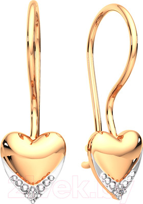 Серьги из розового золота ZORKA 3101186.14K.R.ZZ (с фианитами)