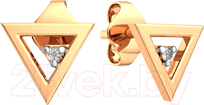 Серьги из розового золота ZORKA 3101199.14K.R (с фианитами)