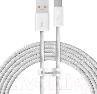 Зарядный кабель Baseus Dynamic Series Fast Charging USB to Type-C / CALD000702 (2м, белый)