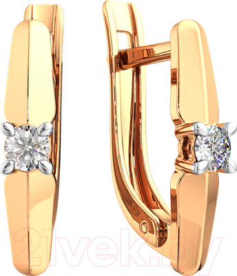 Серьги из розового золота ZORKA 3101533.14K.R (с фианитами)